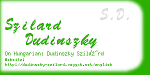 szilard dudinszky business card